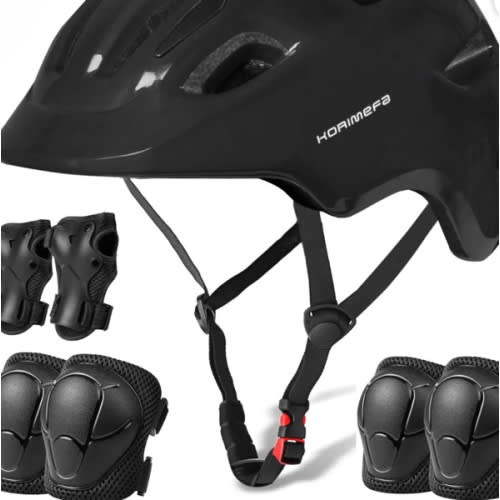 KORIMEFA Kids Bike Helmet Toddler Bicycles Helmets, Multi-Sport Protective Gear Set for 3-5-8-14 Years Boys Girls with Knee Elbow Pads Wrist Guards for Cycling,Skateboarding,Skating Scooter