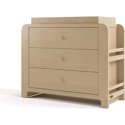 Graco Read-with-Me 3 Drawer Chest with Removable Changing Topper, Driftwood