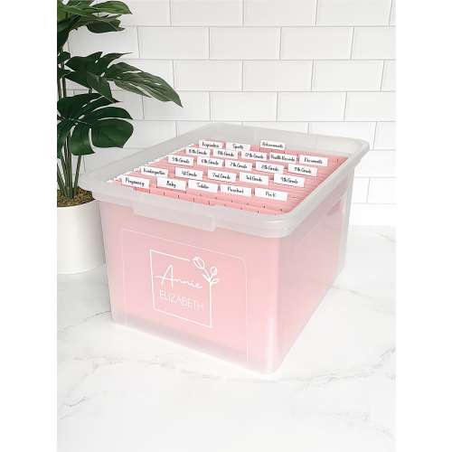 Personalized Baby Memory Box Decal & Labels: Keepsake Organizer
