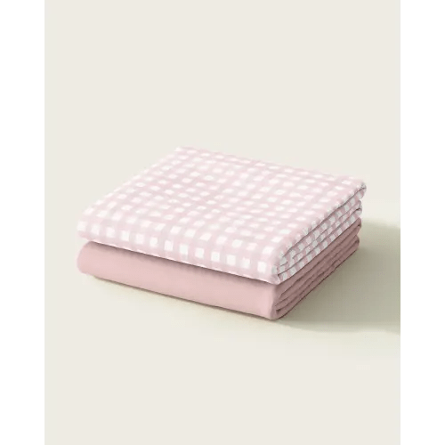 Gingham Organic Crib Sheet Set