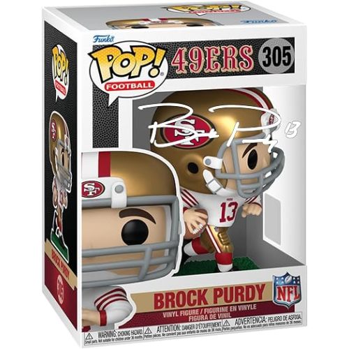 Brock Purdy #305 Facsimile Signed Reprint Laser Autographed Funko POP! Legends San Francisco 49ers Figurine with Protector Case