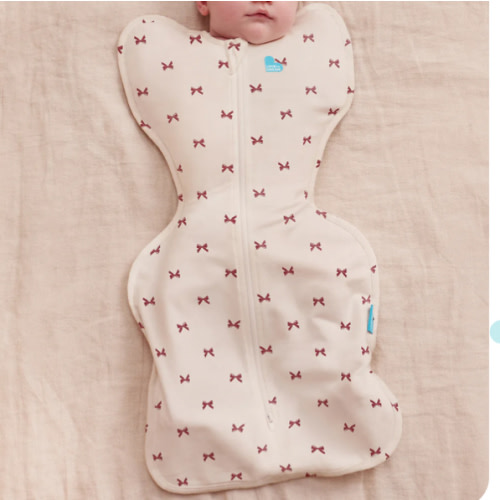 Swaddle Up™ 1.0 TOG Cotton Cream Bows