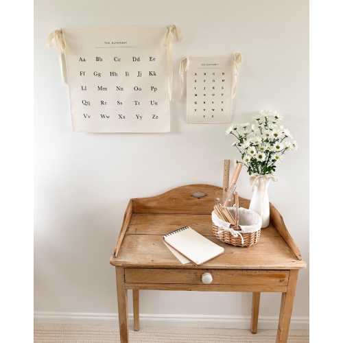 Organic Cotton ABC Alphabet Banner: Educational Playroom Wall Hanging