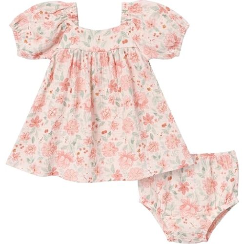 Modern Moments by Gerber baby-girls 2-piece Puffed Sleeve Dress & Diaper Cover Set