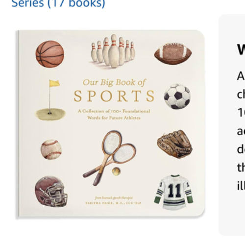 Our Big Book of Sports: A Collection of 100+ Foundational Words for Future Athletes (Tabitha Paige Children's Book Series)