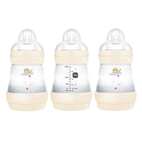 Mam Easy Start Anti-colic Baby Bottle - 0+ Months - 5oz/3pk - Shell