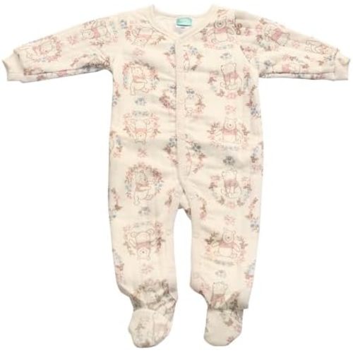 Magic Threadz Disney Clothes Baby Girls Quilted Footie Coveralls Winnie the Pooh, Bambi and Marie Printed Onesie (0/3M-6/9M)