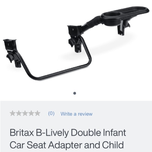 Britax B-Lively Double Infant Car Seat Adapter and Child Tray Kit