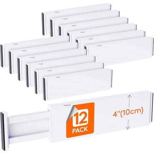 Lifewit 5" Tall Upgrade Drawer Dividers, Adjustable Deep Drawer Organizer