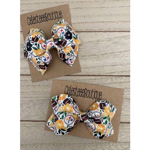 PIT and Flowers Inspired Hair Bows
