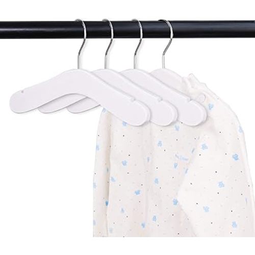 10pcs Baby Children's Wooden Hangers Natural Wooden Kids Hanger Coat Clothes Toddler Hangers for Baby Clothes Closet