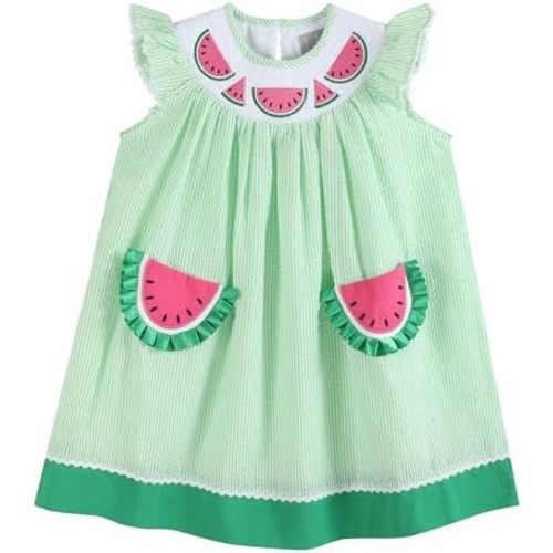 Lil cactus Baby and Girls Smocked Bishop Dress