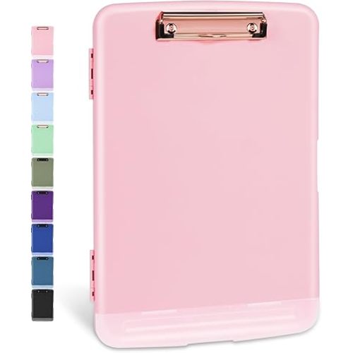 Sooez Clipboards with Storage, High Capacity Clip Boards 8.5x11 with Storage, Heavy Duty Nursing Clipboard Folder, Plastic Clipboard with Pen Holder for Women Teachers Work, School & Office Supplies