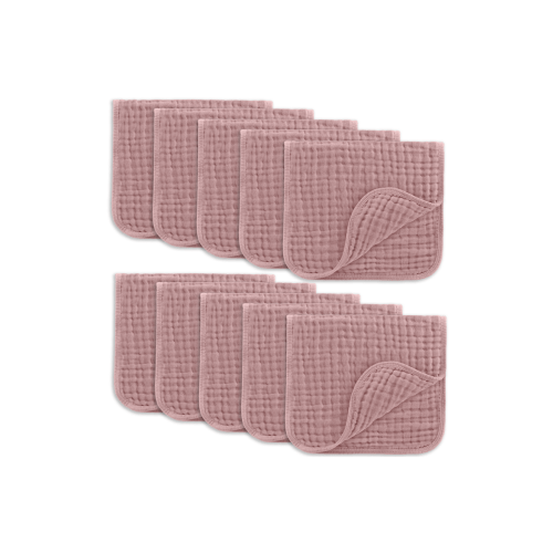 Muslin Burp Cloths - Pack of 10