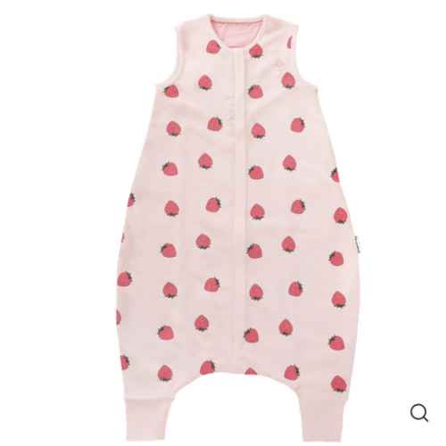 4 Season® Baby Sleep Bag with Feet, Merino Wool & Organic Cotton, Strawberry