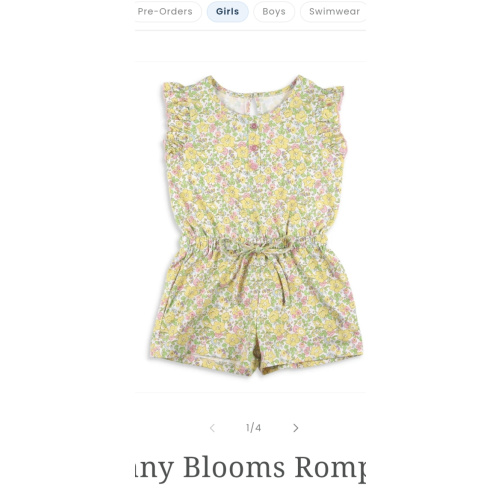 Sunny Blooms Romper – Shrimp and Grits Kids