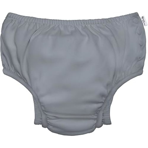 Green Sprouts Reusable Absorbent Baby Swim Diapers, Gray, 6 Months