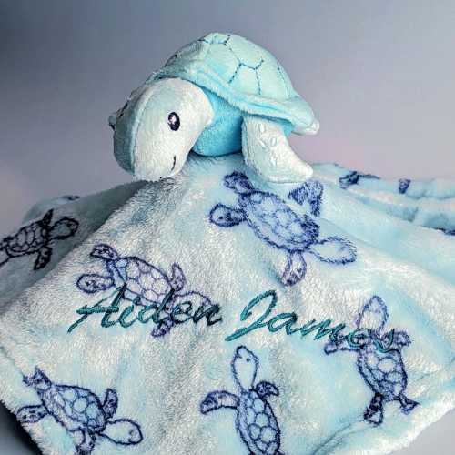 Baby Octopus Lovey Security Blanket Comfort Item Nursery Decor Ocean Theme Underwater Design Personalized Gift Shower Present Newborn Boy