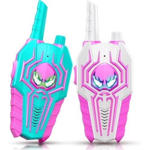 Cool Walkie Talkies for Girls Kids: Christmas Birthday Toys Gifts for 3 4 5 6 7 8 Year Old Girls Toys Ages 6-8 Kids Walkie Talkies 2 Pack Outdoor Stocking Stuffers Toy for 3-8 Year Old Girl Gift