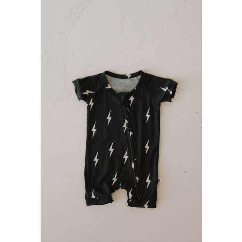 Bamboo Zip Shortie | Midnight Lightning Bolt