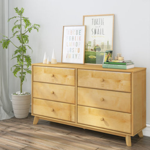 George Oliver Barton Solid Wood 6 Drawer Dresser & Reviews | Wayfair
