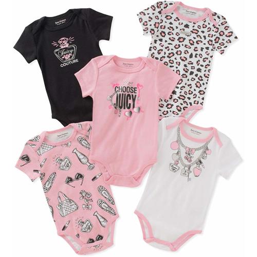 Baby Girls 5 Packs Bodysuit