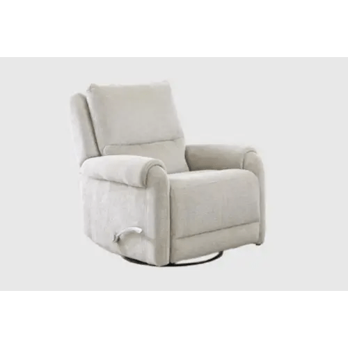 Gentry Ecru Mist Manual Swivel Glider Recliner