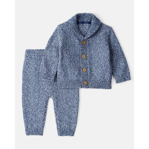 Baby Boy 2-Piece Cardigan Sweaterknit Outfit Set - Blue | Carter's