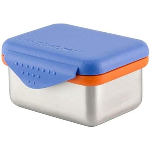 New Wave Enviro Safe Snacker, Stainless Steel Food Container, BPA Free, Stackable and Cabinet Friendly, Blue, Small Size, 7oz. Capacity