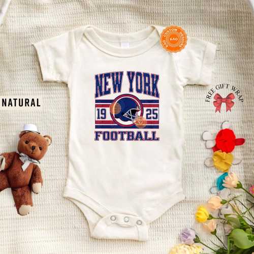 New York Football Onesie, Toddler And Shirts, Baby New York Sports Gear, Toddler Football Game Day T-Shirt, Baby Giant Onesie, Kid Sport Tee