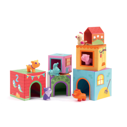 Farm Nest and Stack Blocks and Animals