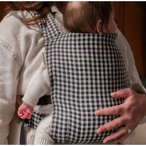 Pepper Lark Baby Carrier | Black & White Gingham | hope&plum