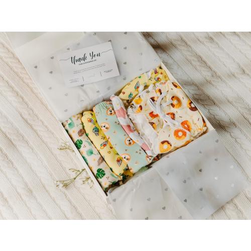 Baby Shower Gift – Organic Cotton Reusable Diaper Set – Eco-Friendly Newborn Gift – Sustainable Baby Essentials Box