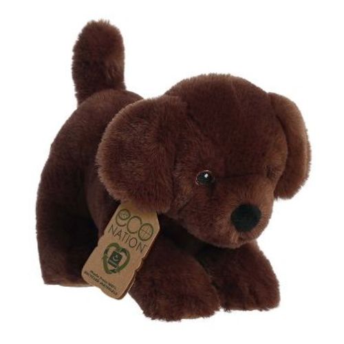 Aurora Small Chocolate Lab Eco Nation Responsibly Made Stuffed Animal 8.5"