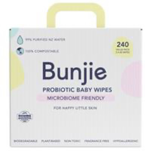 Buy Bunjie Probiotic Baby Wipes 3 x 80 Pack