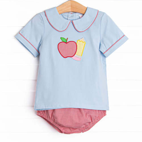 Back to the Basics Applique Diaper Set, Blue – Stitchy Fish