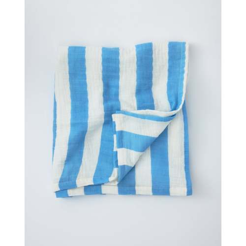 Storq Baby Organic Cotton Muslin Swaddle Blanket | Blue Waves - Storq by Kindred Bravely