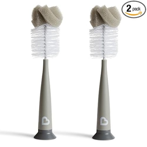 Munchkin® Sponge™ Bottle Brush, Modern Design, 2 Pack, Grey