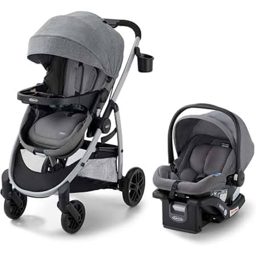 Amazon.com: Graco Modes Pramette Travel System, Car Seat and Stroller Combo, Includes SnugRide LX Infant Car Seat and Baby Stroller, 3 Modes: Car Seat Carrier, Pramette, Toddler Stroller, Ellington