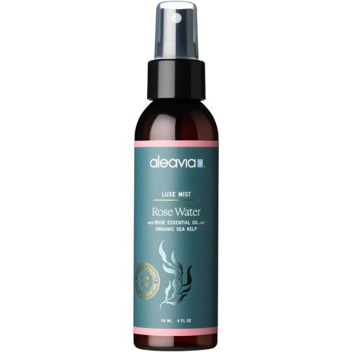 Aleavia Organic Rose Water Spray for Face - All-Natural, Hydrating Luxe Face Mist and Toner - Nourishing and Anti-Aging Prebiotic Formula for All Skin Types - Vegan & Cruelty-Free - 4 oz (118 ml)