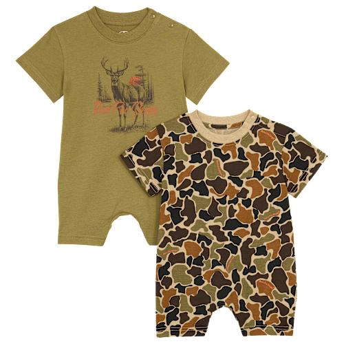 Bass Pro Shops Deer Print and Camo Short-Sleeve Romper 2-Piece Set for Babies | Bass Pro Shops