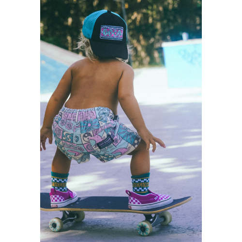 Holiday mode surfs up retro cord short -  Summer pastels - groms
