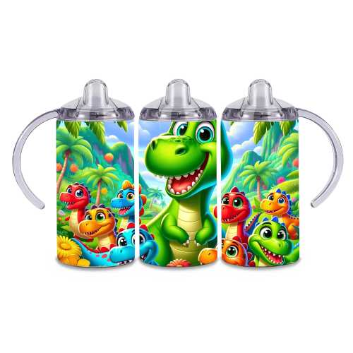 Dinosaur Stainless Steel Sippy Cup with Handles