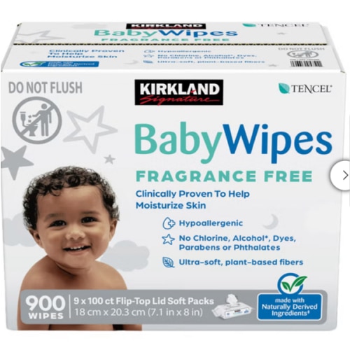 Kirkland Signature Baby Wipes Fragrance Free