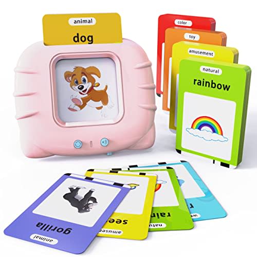 Lapare Audible Learning Toy with Music for Toddler Age 1 2 3 4 5, 520 Sight Words Talking Flash Cards Toy for Girls to Learn Alphabet Number Color Shapes and More