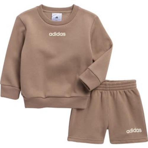Logo Fleece Crewneck Sweatshirt & Shorts Set