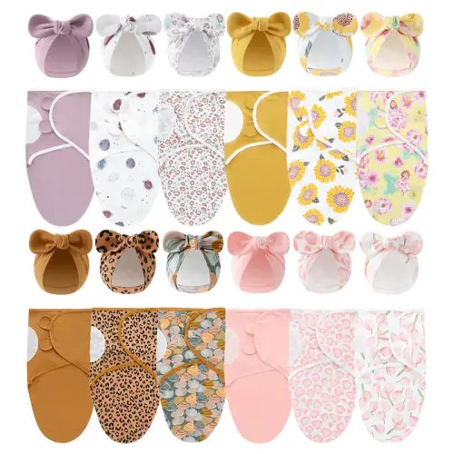 3 sets of newborn swaddle blankets and hats, suitable for boys - TikTok Shop