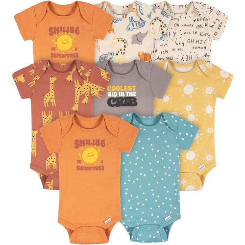 Onesies Brand unisex-baby 8-pack Short Sleeve Mix & Match Bodysuits 12 Months