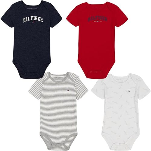 Tommy Hilfiger baby-girls 4 Pack Bodysuits