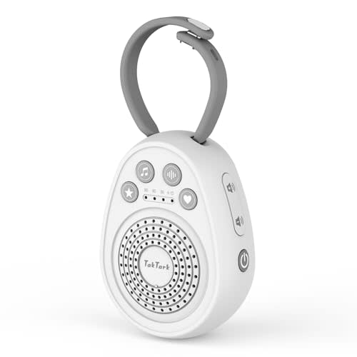 TakTark Sound Machine, Portable White Noise Soothing Sounds for Sleeping, 20 Soothing Natural Sounds, 5 Timer, Memory Function, Noise Maker for Baby Nursery Kids Adults